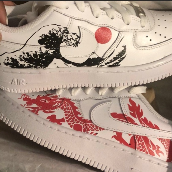 Size 6 custom Nike AF1 worn twice - Picture 1 of 7